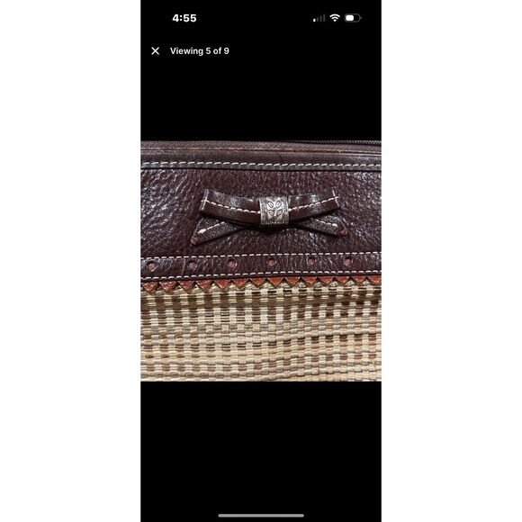 Brighton‎ Vintage 90s Y2K Leather Brown Shoulder Bag Bucket Purse Western Boho - Picture 7 of 8